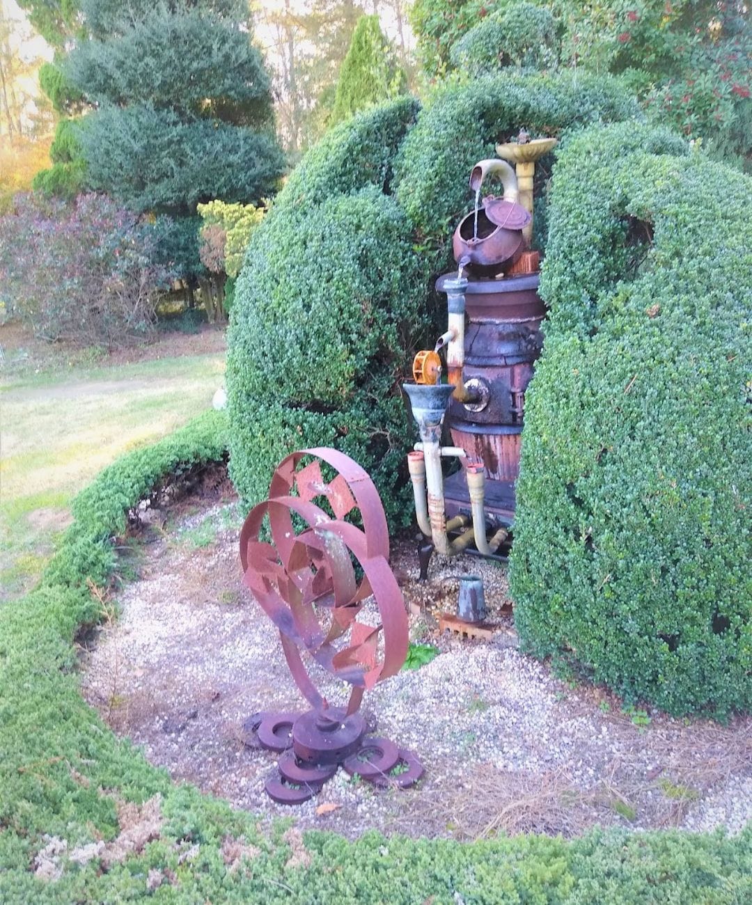 art created in the gardens by Pearl Fryar